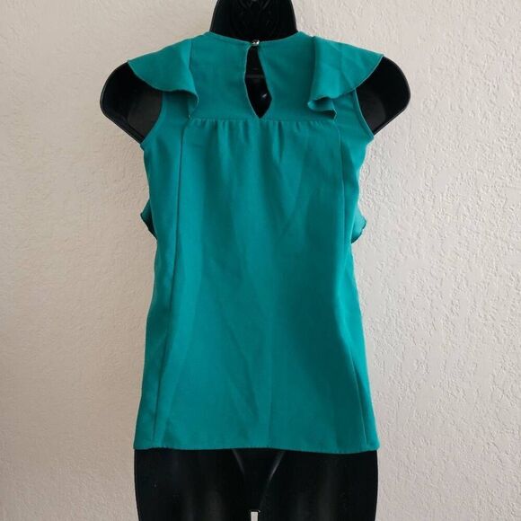 Kate Spade Emerald Green Flutter Blouse - Picture 6 of 8